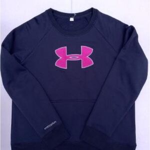 Under Armour Navy Sweatshirt with Pink Logo